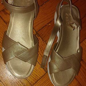 Naturalizer Womens finlee Leather Peep Toe Casual Ankle, Zinc Metallic